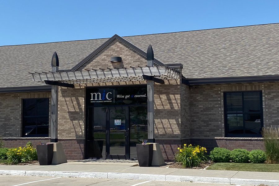 Contact - View of Midwest Insurance Office Building in Nevada Iowa